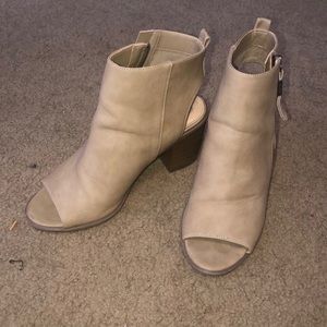 Open toe booties